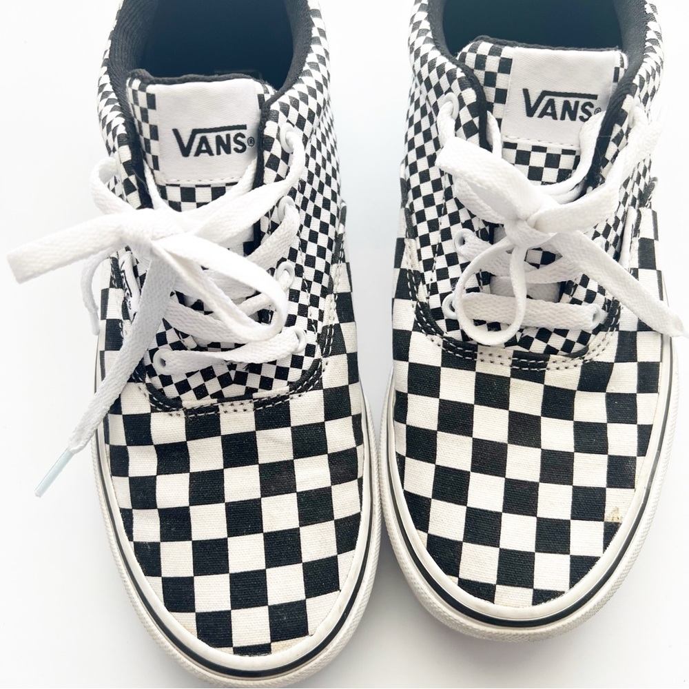 Vans Kids Checkerboard Black and White Sneakers - Picture 4 of 8